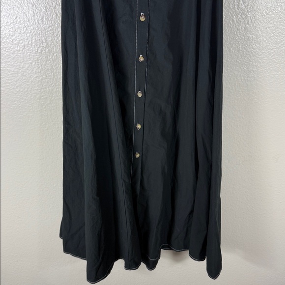 Ciao Lucia Deia Black Cotton Tie Back Midi Dress - Picture 6 of 11